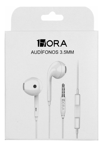 Audífonos 1hora 3.5mm In-ear Blanco Aut122 Manos Libres