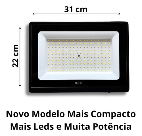 Kit 10 Refletor Led Holofote 1500w Bivolt Prova D'água Ip66