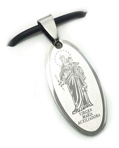 Virgen Maria Auxiliadora Acero Inoxidable Mod. 384