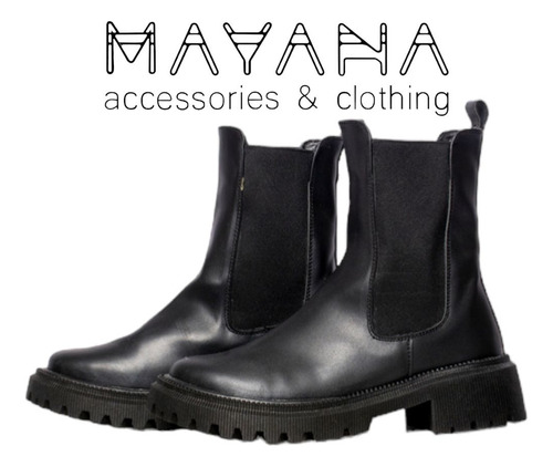 Botas Botin De Plataforma Chelsea Para Mujer Resorte Casual
