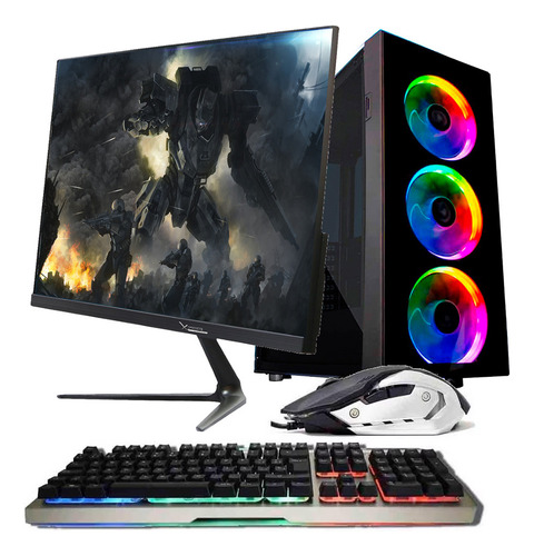 Pc Gamer Core I3 Video Rx550 4gb 32gb Ram Ssd 1t Monitor 21