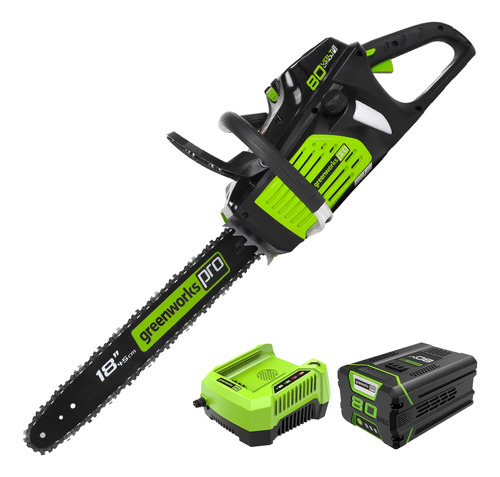 Greenworks Pro 18inch 80v Cordless Chainsaw 2.0 Ah Bateria I