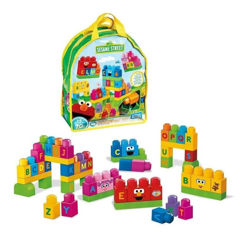 Mega Bloks Aprende El Abecedario Con Plaza Sésamo (70 Piezas