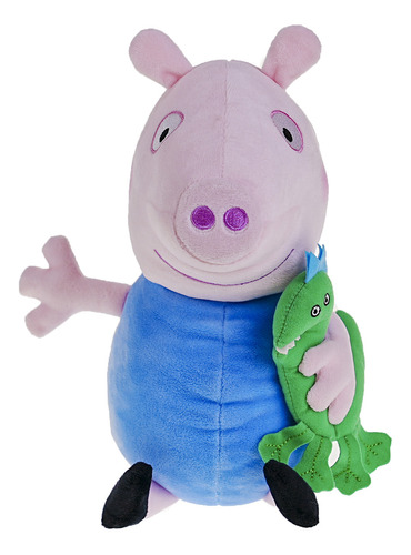 Peppa Pig Peluche 30cm Con Sonido George Y Su Mascota Bebe