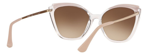 Lente De Sol Vogue 0vo5266sl Cat Eye Gradient Brown Shiny Clear+top Nude Brushed Light Gold