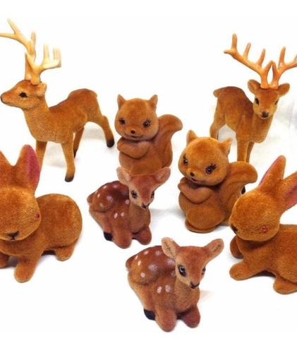 Conejo Conejito Mini Animales Bosque Felpa Torta Caketopper