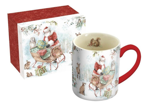 Taza Café Cerámica 14oz Con Caja Navidad Magical Holiday
