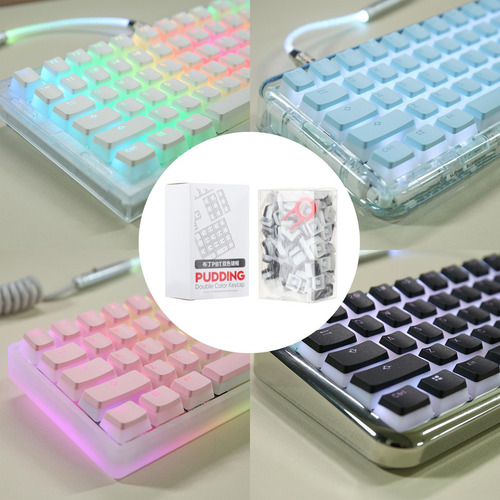 Keycaps Keycap Set Oem Para 61/68/71/84/87/104 Teclas Preto
