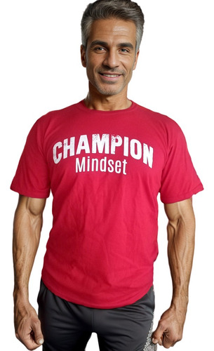 Camiseta Hombre En Algodon Peinado Gym Fitness Estampado 