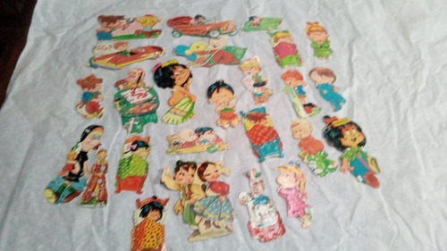 25 Figuritas Familia Telerin  Con Brillantina Decada 60