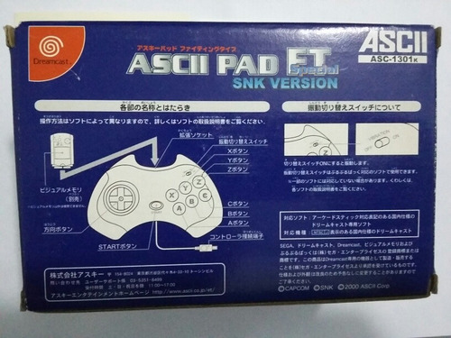Controle Ascii Pad Original Na Caixa - Sega Dreamcast (Usado)