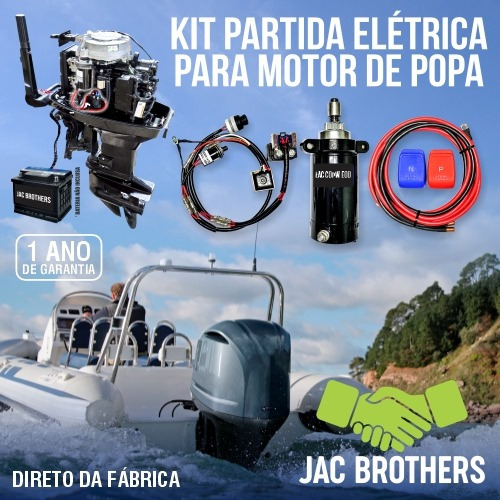 Kit Partida Elétrica P/ Motor Popa Mariner 15 Hp (s/ Parcela