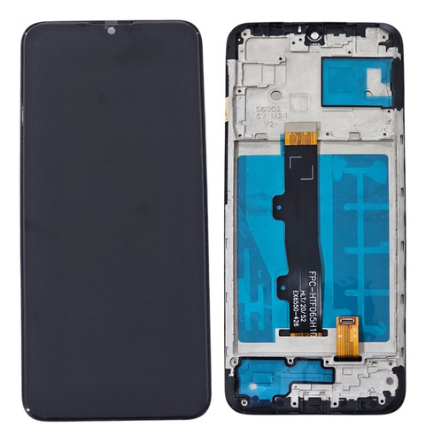 Tela Display Com Aro Compatível Moto E7 Power + Pelicula