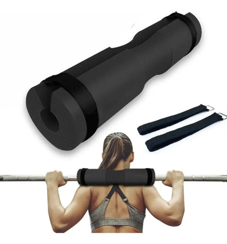 Almohadilla Protector Para Barra De Gimnasio Color Negro