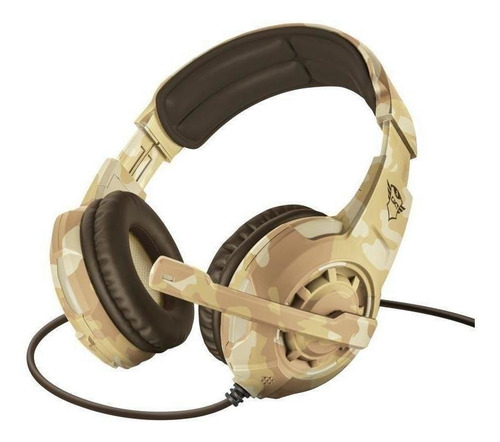 Imagen 2 de 12 de Audífonos gamer Trust Radius GXT 310 desert camo
