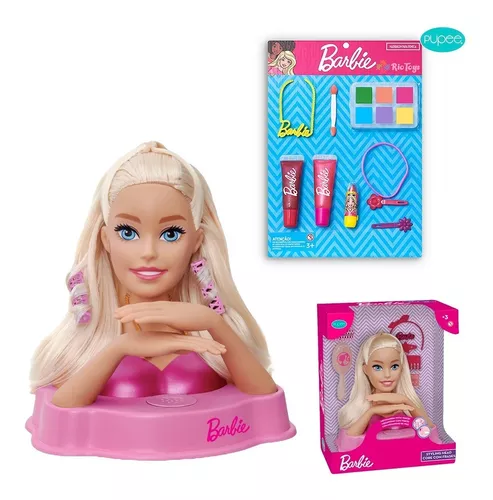 Novo Salãozinho De Beleza Da Barbie Com Cartela De Maquiagem