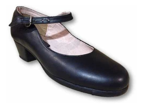Zapato De Danza De Piel Negro De 17 Al 25