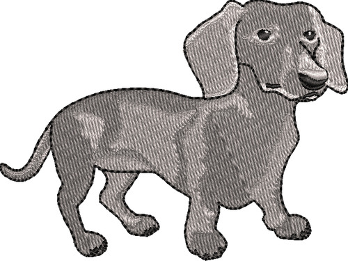 Patch Bordado Personalizado Cachorro Basset Hound Mofadinho Cinza