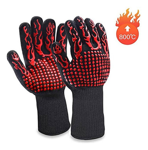 Guantes De Barbacoa Cocina Horno Resistentes Al Calor 1 Par