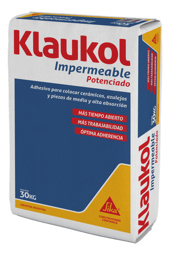 Pegamento Cerámica Klaukol Impermeable Potenciado
