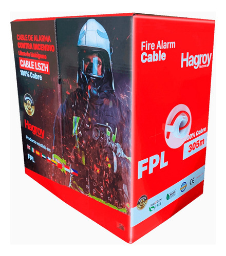 Cable Incendio Fpl 4x23 Awg Hagroy 0 Halogeno 100% Cobre
