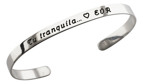 Pulsera Media Esclava 5mm Plata 925 Ideal Para Grabar Nombre Diámetro 5 Cm Largo 15 Cm