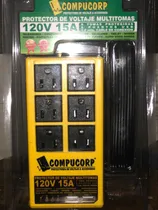Comprar Protector Voltaje Regleta 6 Tomas 120v 15a Cable 1.2mt +2usb
