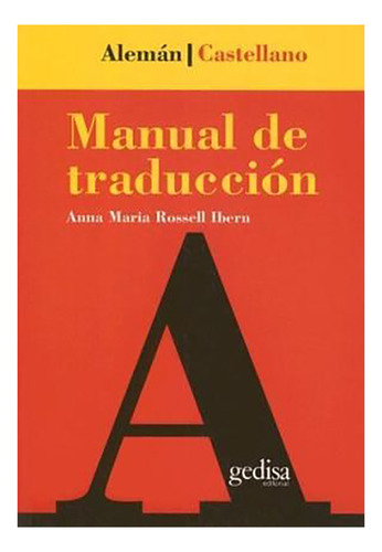 Manual De Traduccion Aleman Castellano - Rossell Ibern - #d