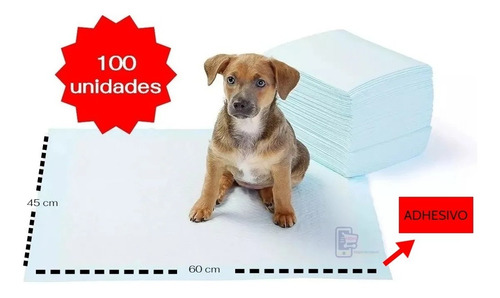100 Pañales Sabanillas Mascotas 45x60 Cm Perro Entrenamiento