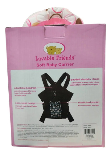 Cangurera Para Bebé 2 En 1 Ergonómica Rosa Rosa