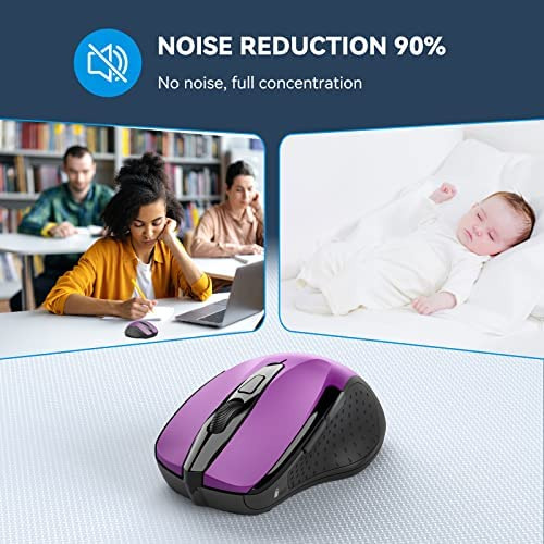 Mouse Tecknet Silencioso/purpura