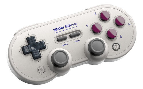 Joystick inalámbrico 8BitDo SN30 Pro Game boy classic gris claro