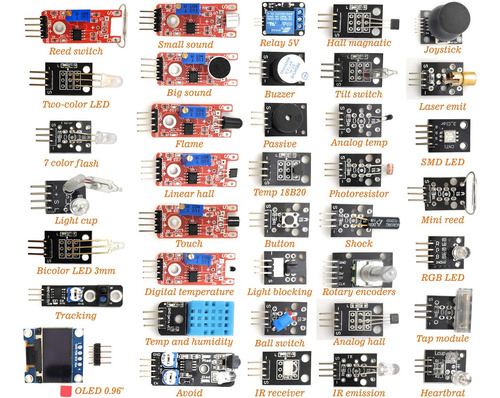 Kit De Módulo De Sensor 38 En 1 Para El Proyecto Arduino Rap