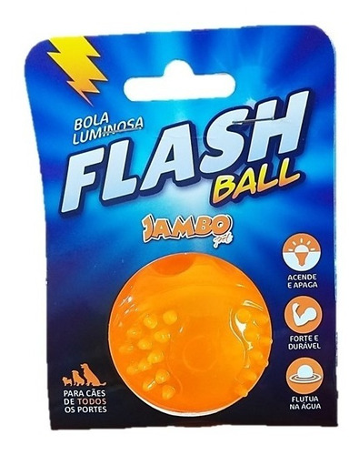 Brinquedo Bola P/ Cachorro Flash Ball Jambo Acende Luminosa