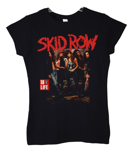 Polera Mujer Skid Row 18 And Life Rock Abominatron