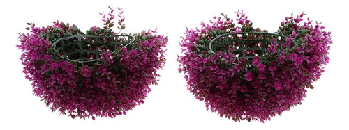 3 Bolas Decorativas De La Planta Púrpura 34cm