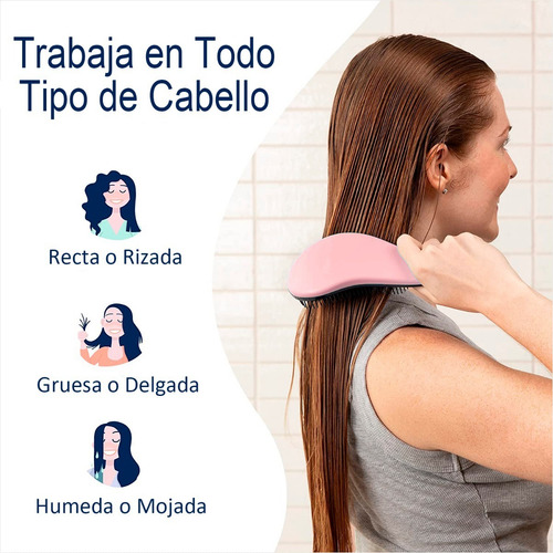 Cepillo Desenredante Anticaída De Cabello Y Anti Frizz