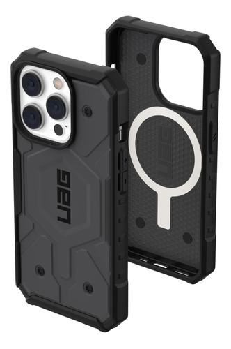 Funda Uag Para iPhone 14 Pro Shockpr Mag Silver