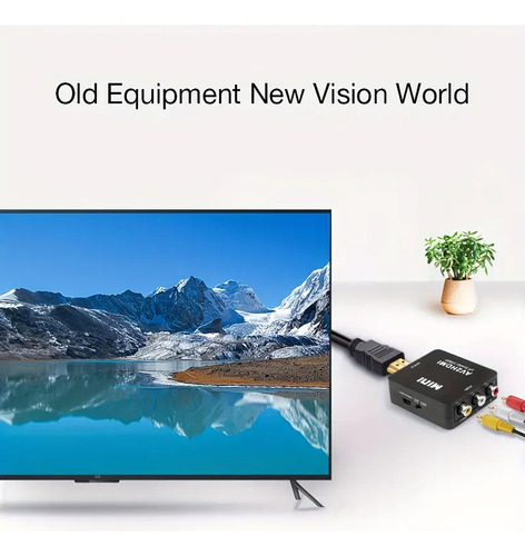 Lostrain Mini Convertidor Hdmi A Rca Av Audio Video