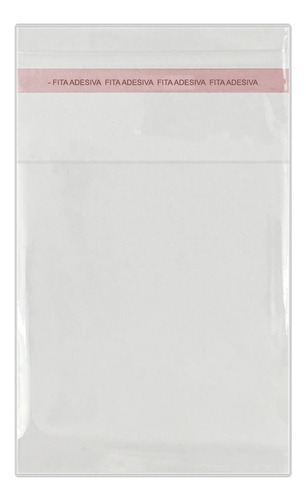 Imagem 1 de 4 de Saco Adesivado Transparente 10x15 Pacote Com 100 Unidades