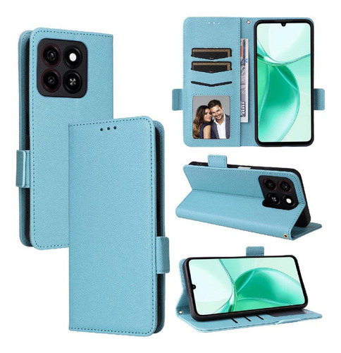 Funda Abatible For Zte Blade A55 Con Ranuras Magnéticas De