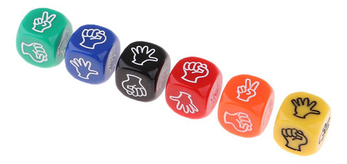 10 Tijeras De De 6 Piezas Dados Dados Multicolores De Seis
