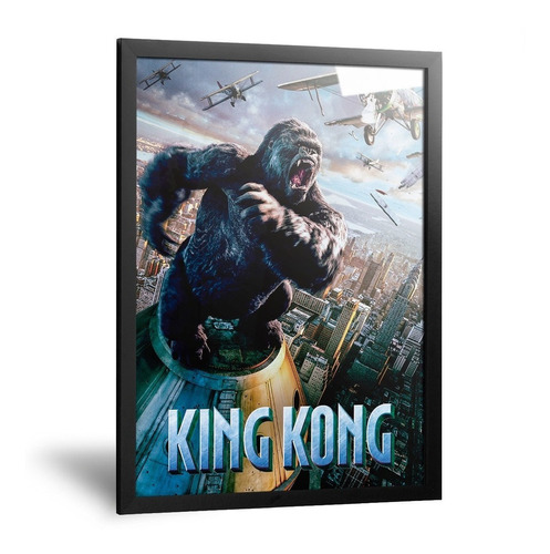 Cuadro King Kong Carteles Laminas Decorativas Cine 35x50cm 