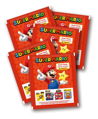 Figuritas Super Mario 2025 Panini Pack X 20 Sobres Tt Super Mario Super Mario
