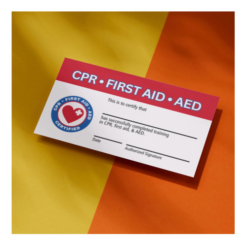 Lashicorn Cpr Y Tarjetas De Certificación Aed De Primeros |