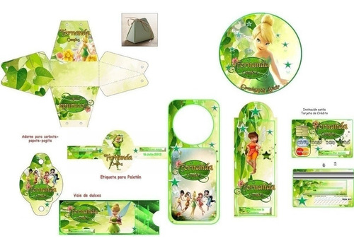 Kit Imprimible Candy Bar Tinker Bell El Mas Completo