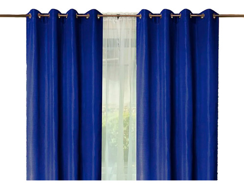 Cortina 140x220cm 8 Piezas Tabatha Azul Doral