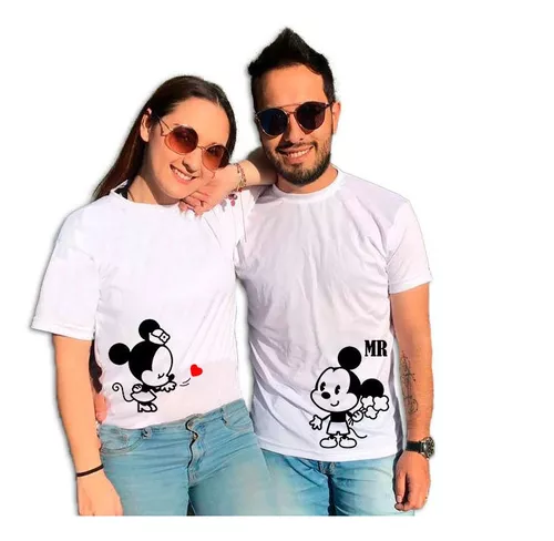 Personalmente Estacionario Cumplir Camisetas Personalizadas Parejas Minnie Y Mickey | MercadoLibre