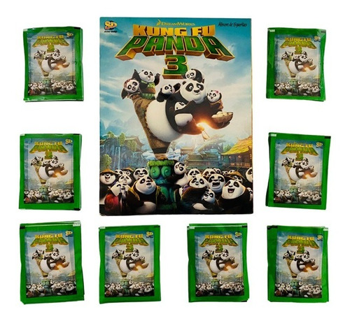 Album Kung Fu Panda - Pack 1 Album + 200 Sobres De Figuritas