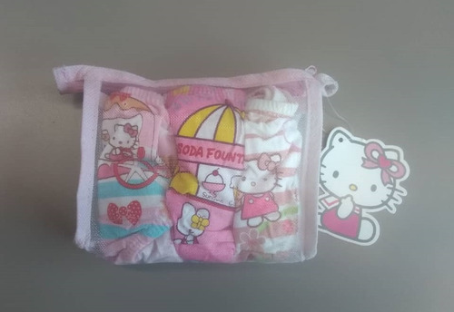 Panties Hello Kitty Para Niñas 100% Algodón 3 Unidades 